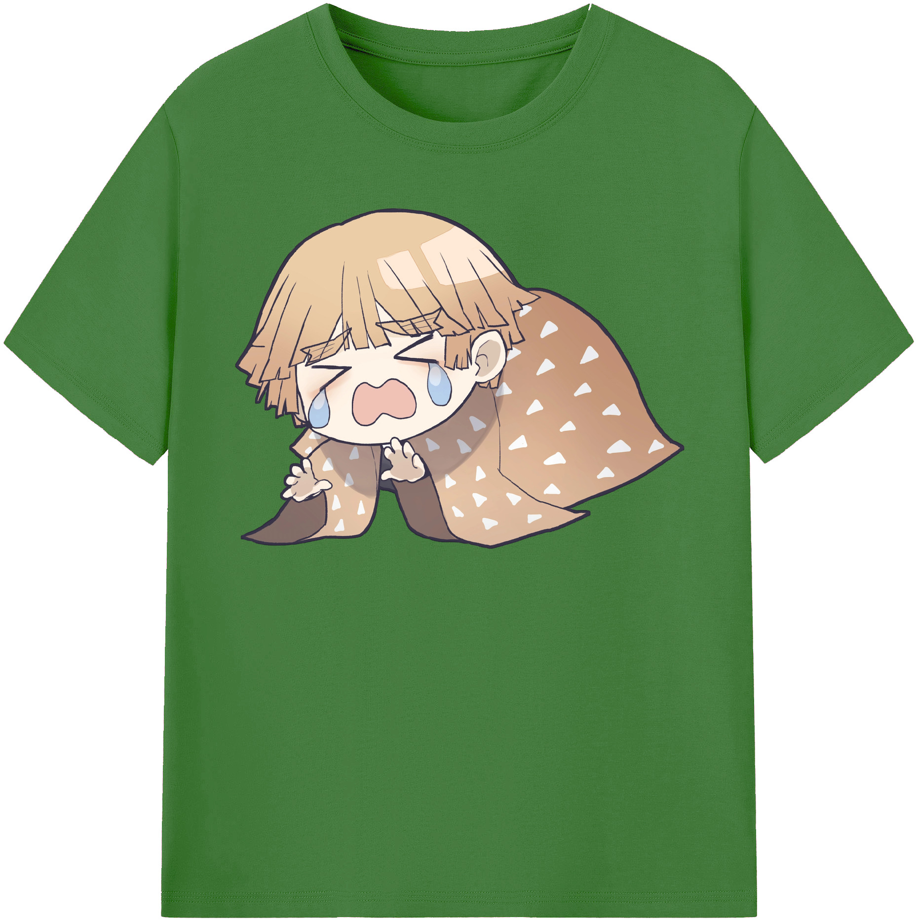 （画像用） 鬼滅の刃（きめつのやいば）我妻 善逸／あがつま ぜんいつ Agatsuma Zenitsu レディースカジュアルプリントTシャツ（綿100％）